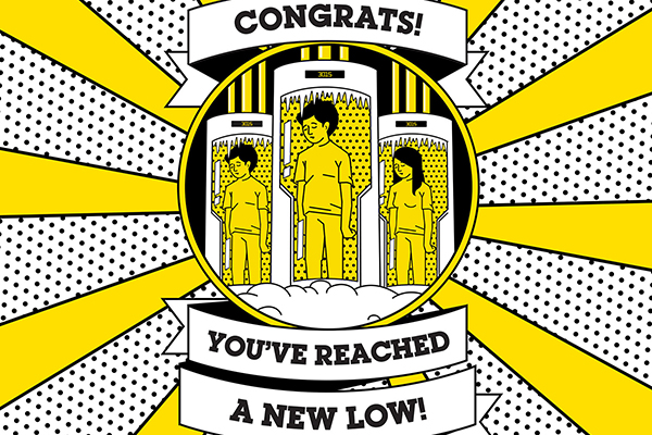 Joe Boxer Inactivity Tracker, earning a badge for laziness