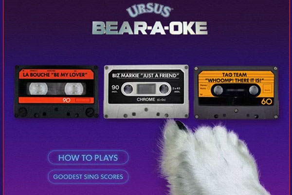 Ursus Vodka Bearaoke facebook app interface